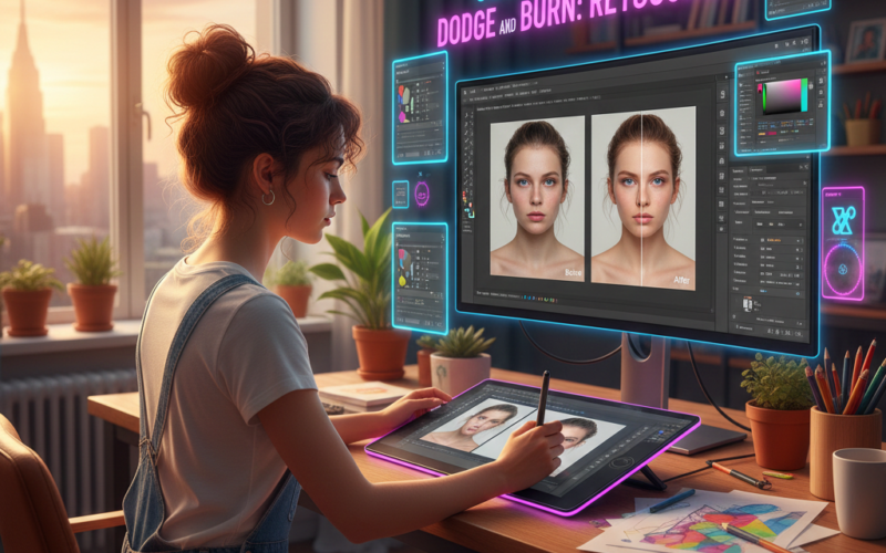 Ultra-High-Detail Dodge and Burn for Professional Retouching