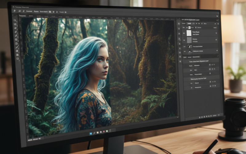 A Guide to the New "Grain Adjustment Layer" in Photoshop: How to Match AI Art with Real Film Grain