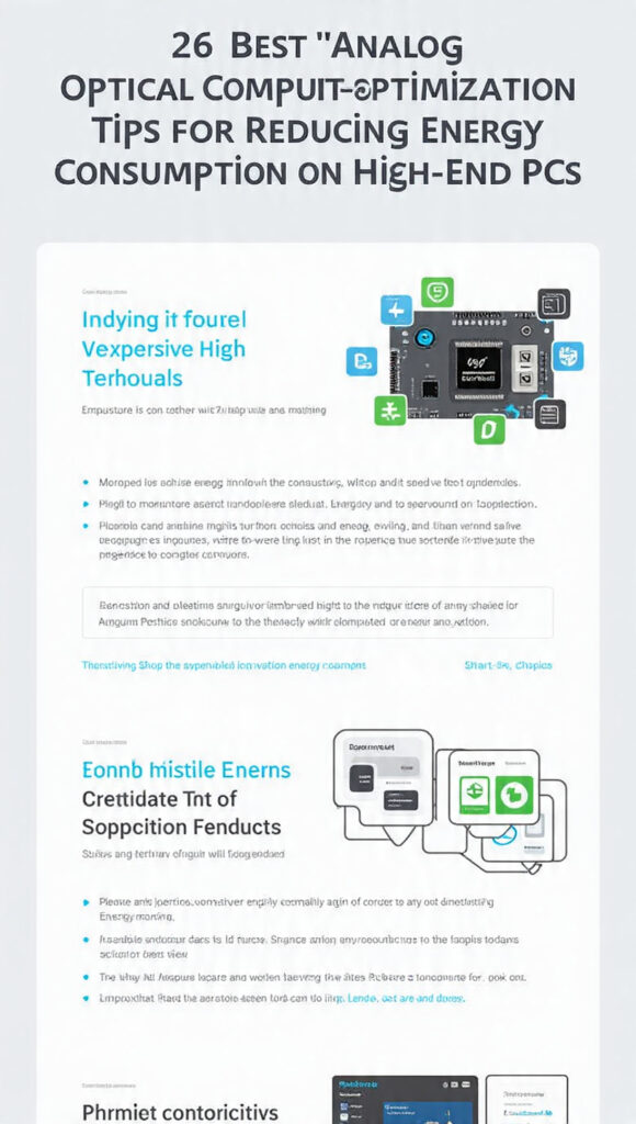 The Best "Analog Optical Computer" Optimization Tips for Reducing Energy Consumption on High-End PCs