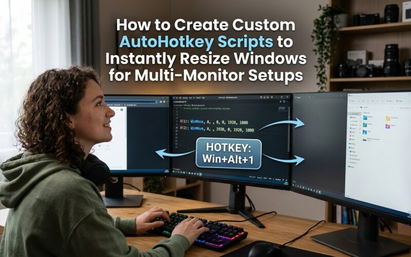 How to Create Custom AutoHotkey Scripts to Instantly Resize Windows for Multi-Monitor Setups