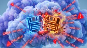 Separating Active Project Working Files from Cloud Sync Folders to Prevent Software Save Conflicts