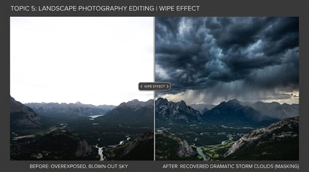 Recovering Clipped Highlights in Overexposed Skies Using the Camera Raw Filter's Masking Controls
